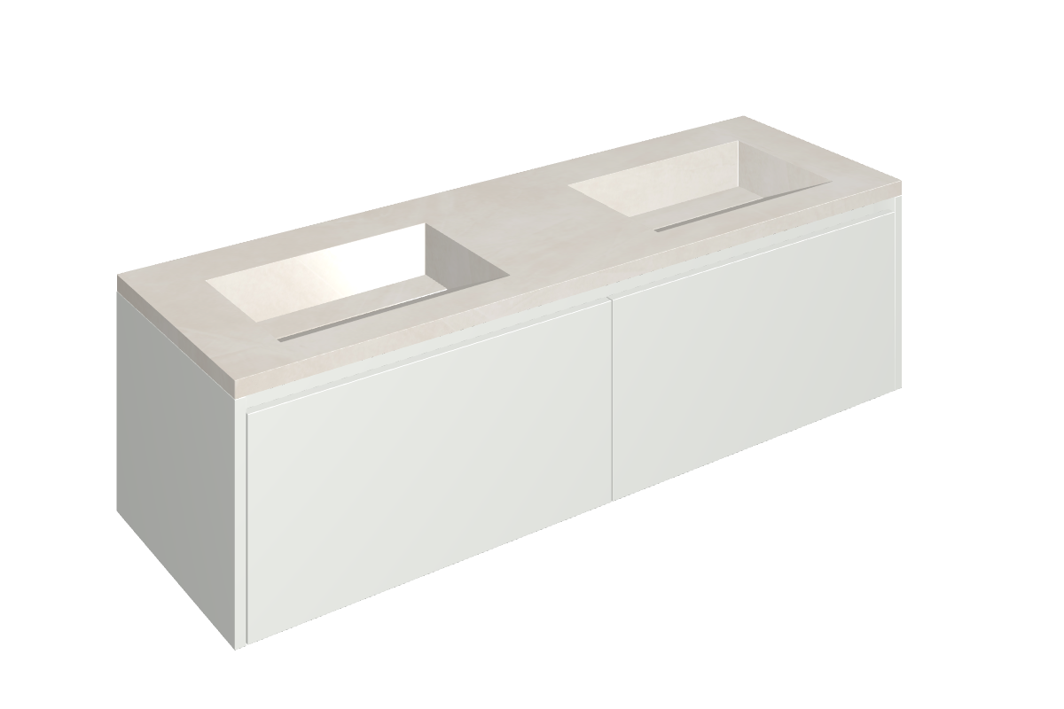 Fly Air Washbasin Duo 150 150 White